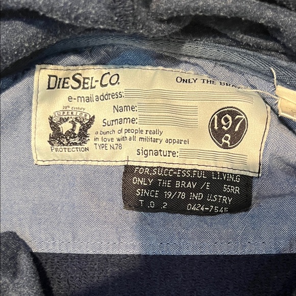 Diesel Dark Blue Hoodie with Light Gray Accents - Picture 2 of 6